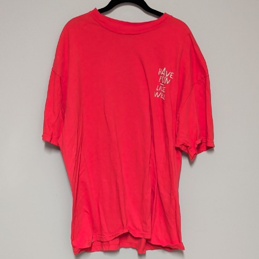 Comfort Colors Coral-Pink Short Sleeve Tee with Chest Script